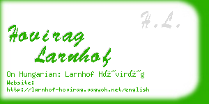 hovirag larnhof business card